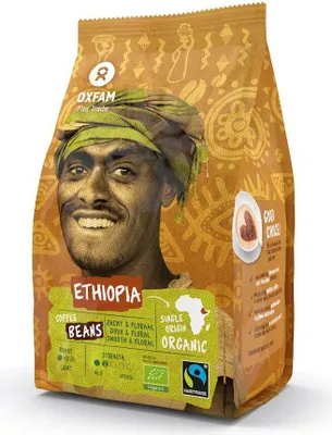 Zdjęcie produktu dla KAWA ZIARNISTA ARABICA 100 % ETIOPIA FAIR TRADE250 g - OXFAM