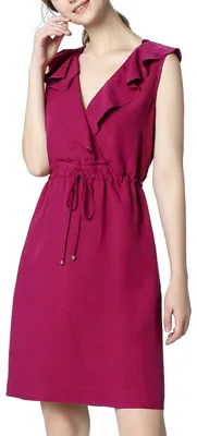 Produktbild von APART Fashion Damen Dress with Volants Kleid, per Pack Rot (Beere Beere), 42 (He