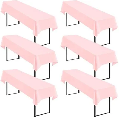 Produktbild von Rosa Tischdecken, 250x100cm, rechteckig, waschbar, Polyester