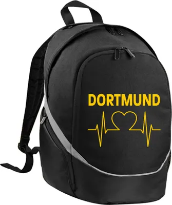 Produktbild von multifanshop Rucksack - Dortmund - Herzschlag, schwarz, Größe one size