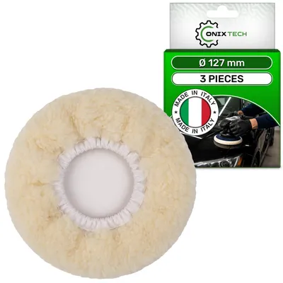 Immagine prodotto di Dischi abrasivi in lana, diametro 127 mm, confezione da 3 pezzi, per la lucidatura della vernice