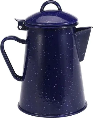 Obrázek produktu pro smaltovaná konvice na kávu o objemu 1,2 litru, ruční výroba, vintage styl, dekor hvězdné oblohy, modrá konvice, příslušenství ke kávě