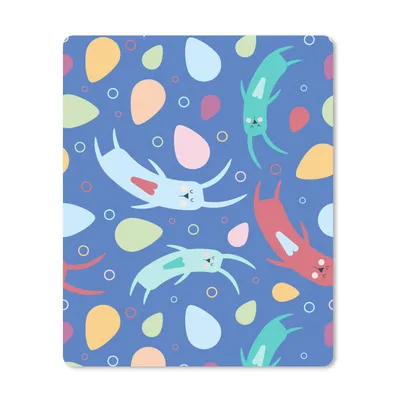 Produktbild von MuchoWow® Mauspad Mousepad Kaninchen - Pastell - Muster 30x40 cm - Mousepads - Maus Mat - Pad - Mausunterlage - Mausmatten