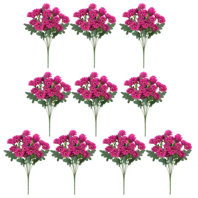 Produktbild von Künstliche Chrysanthemen – realistische Herbstblumen, UV-beständig, künstliche Blumensträuße, künstliche Chrysanthemen für die Herbstdekoration im Innen- und Außenbereich.