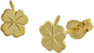 trendor 35924 Kinder Ohrringe Gold 333 / 8K Kleeblatt Ohrstecker 1
