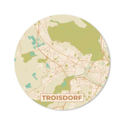 Produktbild von MuchoWow® Mauspad Mousepad Troisdorf - Jahrgang - Karte - Stadtplan 50x50 cm - Mousepads - Maus Mat - Pad - Mausunterlage - Vinyl