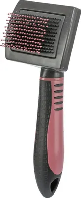 Produktbild von TRIXIE Softbürste - dunkelgrau/altrosa - 7 × 16 cm