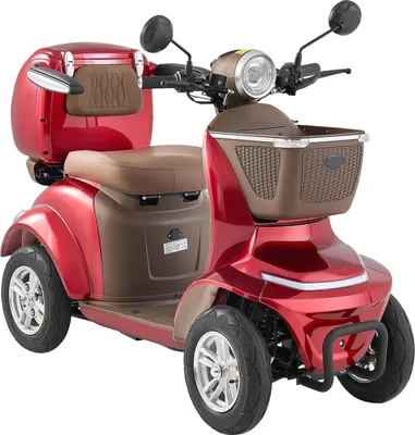 Produktbild von Hochleistungsfähige 4-Rad-Mobilitätsroller für Senioren und Erwachsene, 500 lbs Tragkraft, 35 km Reichweite mit 3 Geschwindigkeitsstufen, 1000 W geländegängiger elektrischer Freizeitroller-Rollstuhl, 20° maximale Steigfähigkeit