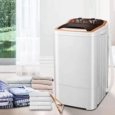 Image de Mini-lave-linge - Petit lave-linge - Lave-linge pour étudiants - Lave-linge pour camping - Lave-linge compact