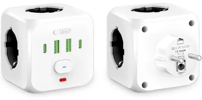 Image de Station de Charge Tech-Protect PCL3x4 - Prises et Ports USB Multiples KP41478