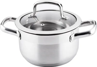 Obrázek produktu pro LAMART LTSS1810 Kastrol se skleněnou poklicí, průměr 18 cm, objem 2,5 l, prvotřídní nerezavějící ocel, pro všechny typy sporáků, lze mýt v myčce