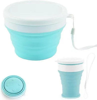 Productafbeelding van Ibenzoa® Opvouwbare siliconen voedselcontainer – BPA-vrij, hitte- en vorstbestendig, geschikt voor de magnetron, vriezer en vaatwasser, compact voor kamperen en reizen