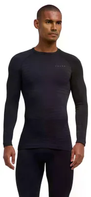 Image de T-shirt de sous-vêtement thermique Falke pour hommes, col rond, manches longues, matière fonctionnelle. Tailles M et L