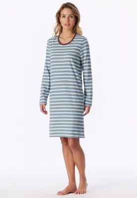Image de Chemisier de nuit Schiesser 1/1 casual essentials gris-bleu femme