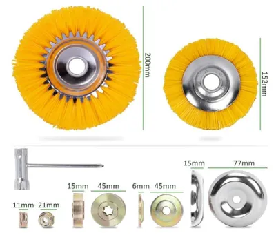 Zdjęcie produktu dla Zestaw 2 sztuk wymiennych końcówek do szczotek do usuwania chwastów, o długości 20,5 cm i 15,5 cm