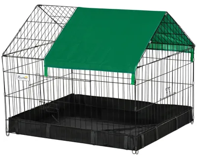 Produktbild von K?fig fš¹r Kaninchen und Meerschweinchen aus Metall und Oxford-Gewebe, 90 x 75 x 75 cm
