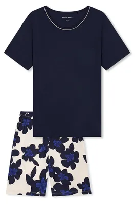 Immagine prodotto di SCHIESSER, pigiama corto da donna, colore blu navy