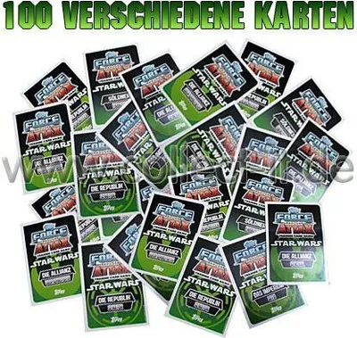 Produktbild von FAMOV2 - Spar 6 - 100 verschiedene Base Karten - Deutsch - Star Wars Force Attax - Movie Cards Serie 2