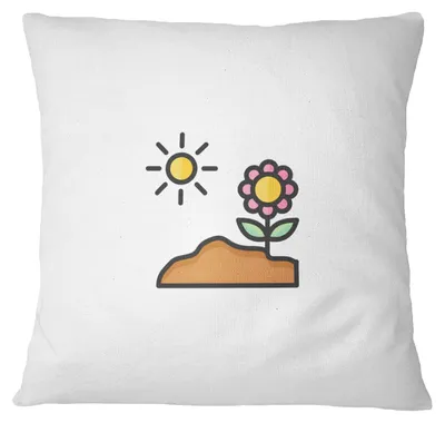 Kissenhülle 45x45 cm, Weiß, Polyester, mit Reißverschluss