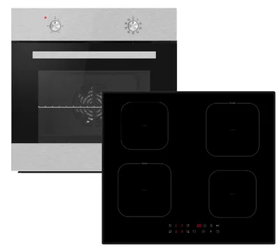 Produktbild von Einbauherd Set Backofen Induktionskochfeld rahmenlos Umluft Grill