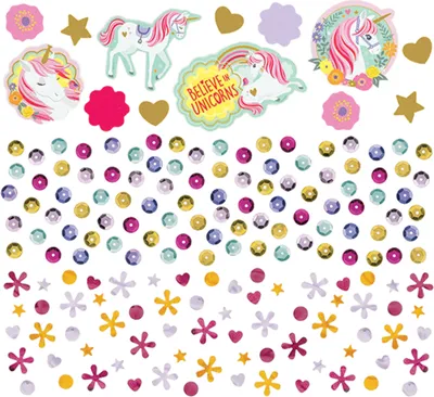 Produktbild von Amscan "Magical Unicorn" Einhorn Konfetti 34g - 361929 | Kinder Geburtstag Partydekoration Partygesc