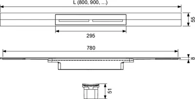 Obrázek produktu pro TECE 671210 TECEdrainprofile Duschprofil, 1200 mm,