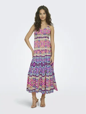 Produktbild von Only Alma Life Poly ärmelloses Langes Kleid Mehrfarbig XL Frau Mehrfarbig XL