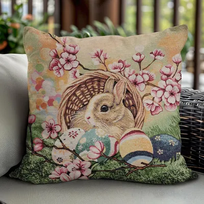 Produktbild von Jedeka Gobelin Kissenhülle Ostern Hase 45x45 cm