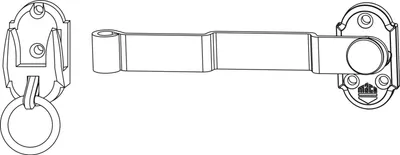 Immagine prodotto di MACO RUSTICO Serratura centrale dell'otturatore a 2 ante c. Leva a manovella L=175mm, nero