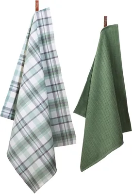Obrázek produktu pro Kuchyňská sada check green ten cate 1x utěrka 1x kuchyňská utěrka