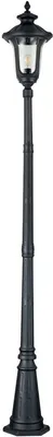 Produktbild von Wegeleuchte Aluminium Glas IP44 246,5 cm hoch Schwarz Rustikal Stehlampe außen
