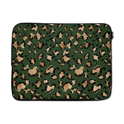 Produktbild von MuchoWow® Laptop Hülle 15 Zoll Panther - Gold - Muster - Luxus Laptoptasche - Laptoptasche - Sleeve - Rundum-Schutz