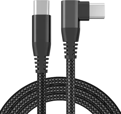 Zdjęcie produktu dla INF Ładowarka USB-C ze złączem kątowym, szybkie ładowanie PD o mocy 60 W Czarny 1 m