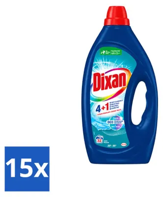 Produktbild von 15 x Dixan Flüssigwaschmittel Fresh Blue - Vorteilspackung - 15 Stücke
