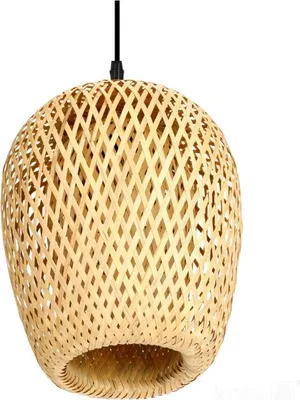 Productafbeelding van Bamboe hanglamp Boho, 24 cm, E27, verstelbaar