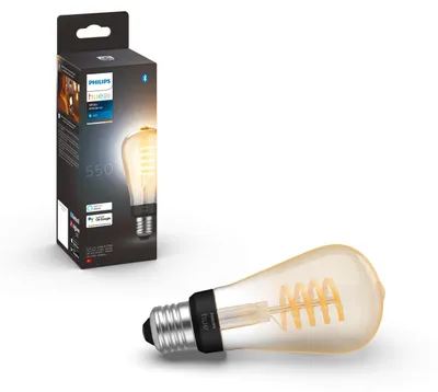 Produktbild von Philips E27 - Filament Edison ST64 - 550, Intelligentes Leuchtmittel, Bluetooth/Zigbee, LED, E27, ST64, Warmweiß, Kaltweiße