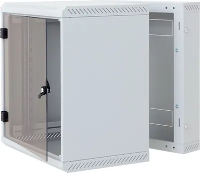 Image de armoire murale 19" 15U, Triton RBA-15-AD6-CAX-A6, 600x615, en deux parties, porte avant vitrée, gris clair (RBA-15-AD6-CAX-A6)