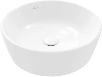 Produktbild von Villeroy & Boch Architectura Opzetwastafel Rond Zonder Overloop 45x45x15,5 cm CeramicPlus Alpin Wit