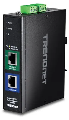Produktbild von TRENDnet TI-IG319 PoE+ Industrial Injektor 10G