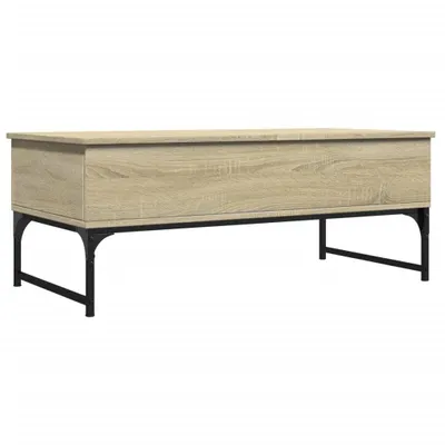 Image de vidaXL Table basse chêne Sonoma 100x50x40 cm bois composite et métal