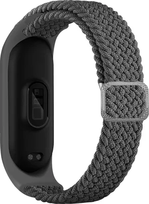 Produktbild von Sehen Sie Band Elastizität ein verstellbares Nylon geflochtenes 14 -mm -Armband -Armband -Armband für Xiaomi Mi Band 3/4/5/6/NFC-Grau