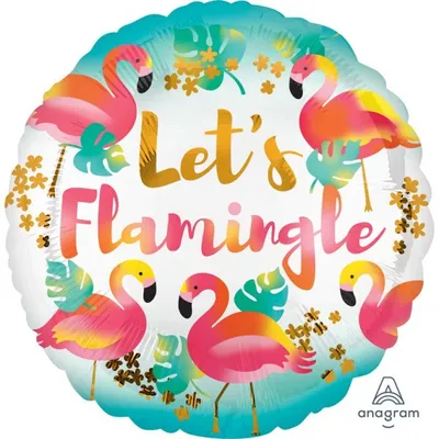 Produktbild von 18"/Ø45cm Folienballon "Let's Flamingle"