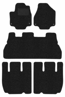 Image de Tapis de sol en moquette pour Chrysler Pacifica II 2017- (7 places) – jeu 4 pièces, anthracite, sur mesure – Wielganizator ANTHRA