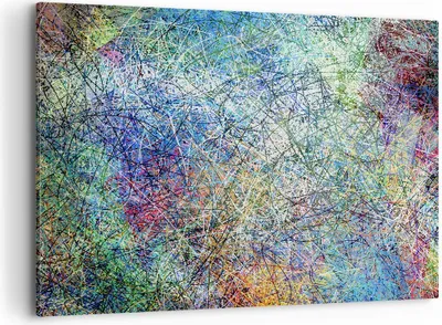 Produktbild von Bild auf Leinwand - Leinwandbild - Abstraktion modern - 100x70cm - Wand Bild - Wanddeko - Leinwanddruck - Bilder - Kunstdruck - Wanddekoration - Leinwand bilder - Wandkunst - AA100x70-3668