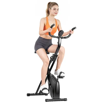Produktbild von YZJ‑508 Klappbares X‑Heim‑Fahrrad für Fitness, 16‑stufiger magnetischer Widerstand, gepolsterter Sitz, geräuscharme Magnetbremse, 100 kg Traglast