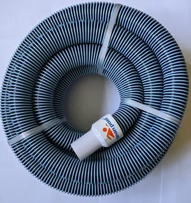 Zdjęcie produktu dla Wąż basenowy do odkurzacza 7 m o średnicy 38 mm, niebiesko-czarny, plastikowa zaślepka