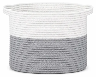 Geflochtener Aufbewahrungskorb 33x25x22,5 cm faltbar mit Henkeln