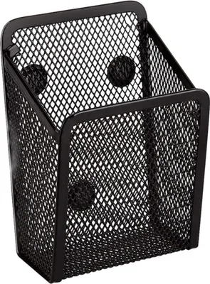 Produktbild von Magnetischer Stifthalter Netzaufbewahrungskörbe mit starkem Magneten Kühlschrank Küchenorganizer Schreibtischorganizer Schließfachzubehör - Schwarz