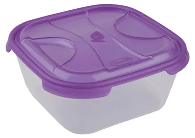 Produktbild von Quadratische Frischhaltedose 1l EUROHOME® – aus Kunststoff, 16x16x7cm – für kurze Lagerung oder im Gefrierfach für längere Haltbarkeit - mit dieser