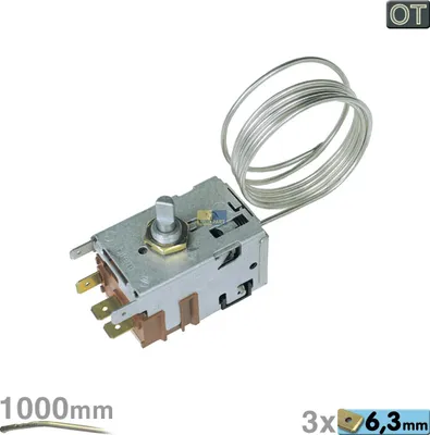 Produktbild von Europart Thermostat 077B6094 Danfoss 1000mm Kapillarrohr 3x6,3mm AMP